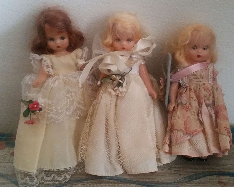 Nancy Ann Storybook Dolls Three each Plastic