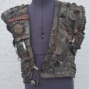 Wasteland Vest Jacket postapoc Fashion distressed outfit larp