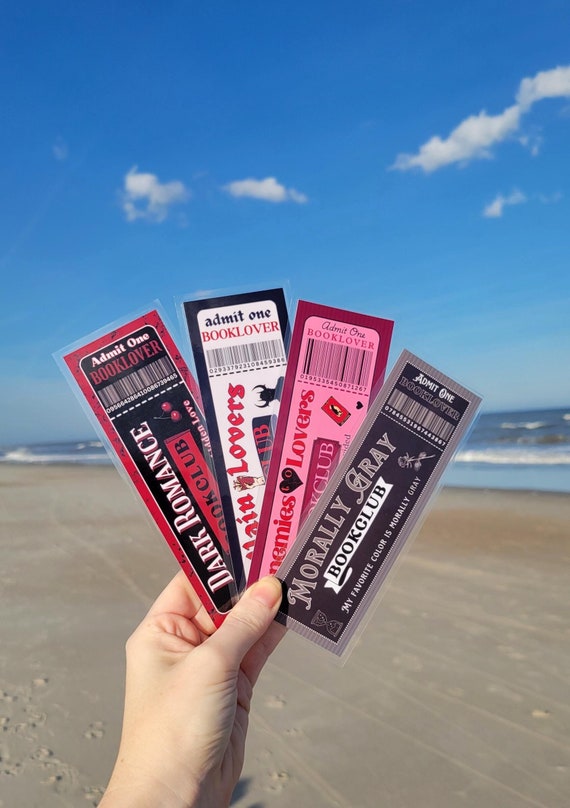 Dark Bookclub Ticket Bookmark - Romance Villain - Morally Gray Enemies to Lovers - Fantasy Valentine Booklover - Bookish Reader Gift