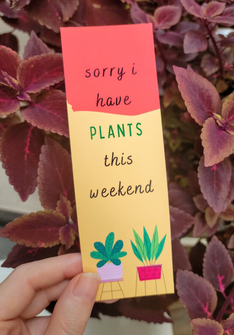 Plant Bookmarks Printable Set of 4 Summer Season Etsy