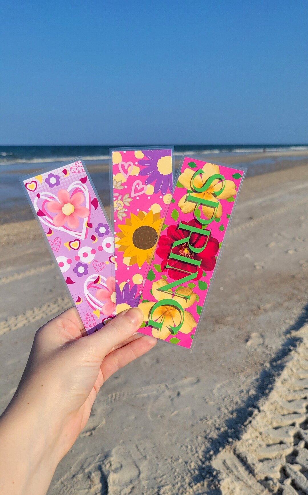 Floral Spring Bookmark Laminated Flowers Season Bouquet Garden Gift ...