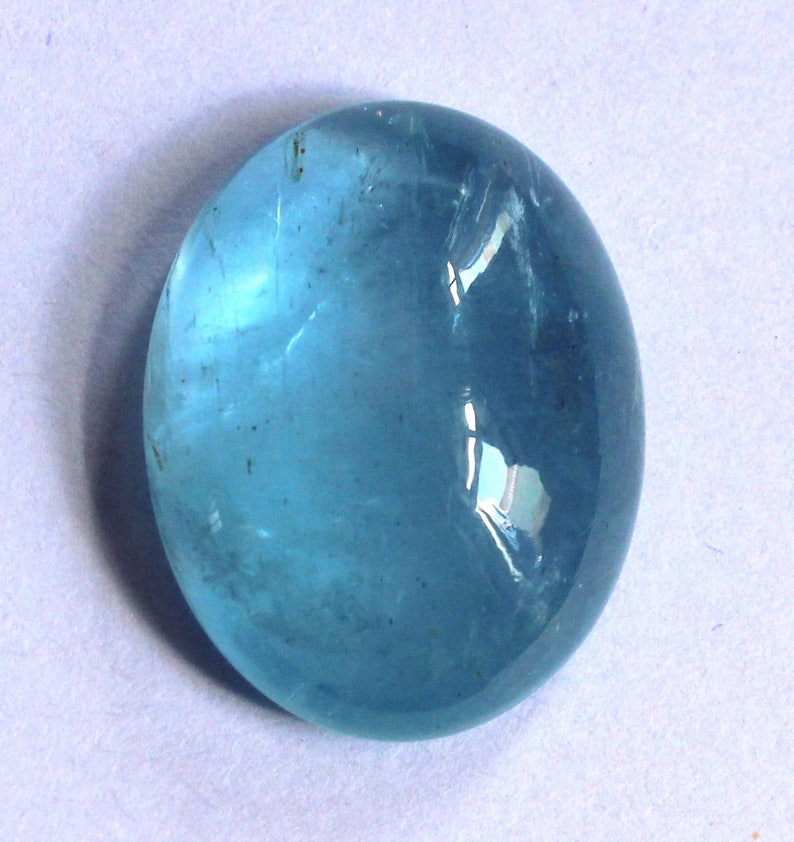 Natural Aquamarine Brazil Loose Gemstone Blue Color 22.5X17mm Etsy