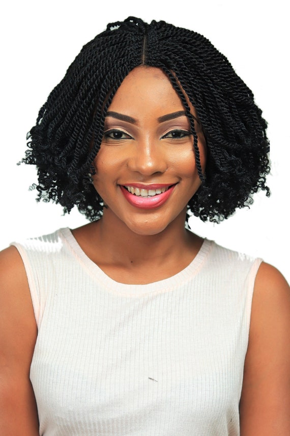 Kinky Twist Wig Color 1 12 Inches Etsy