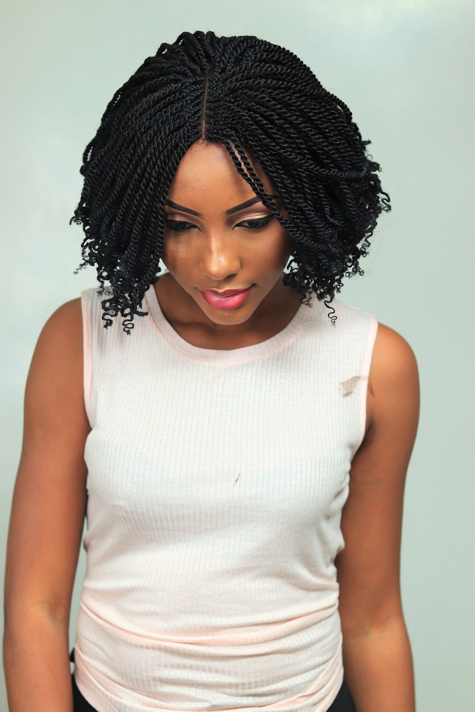 Kinky Twist Wig Color 1 12 inches Etsy