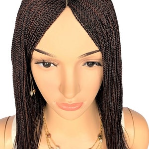 PRÊT À EXPÉDIER : Fermeture Micro Million Twist Wig 12 pouces perruque tresse, perruque tressée, torsades sénégalaises Color 1/35 mix