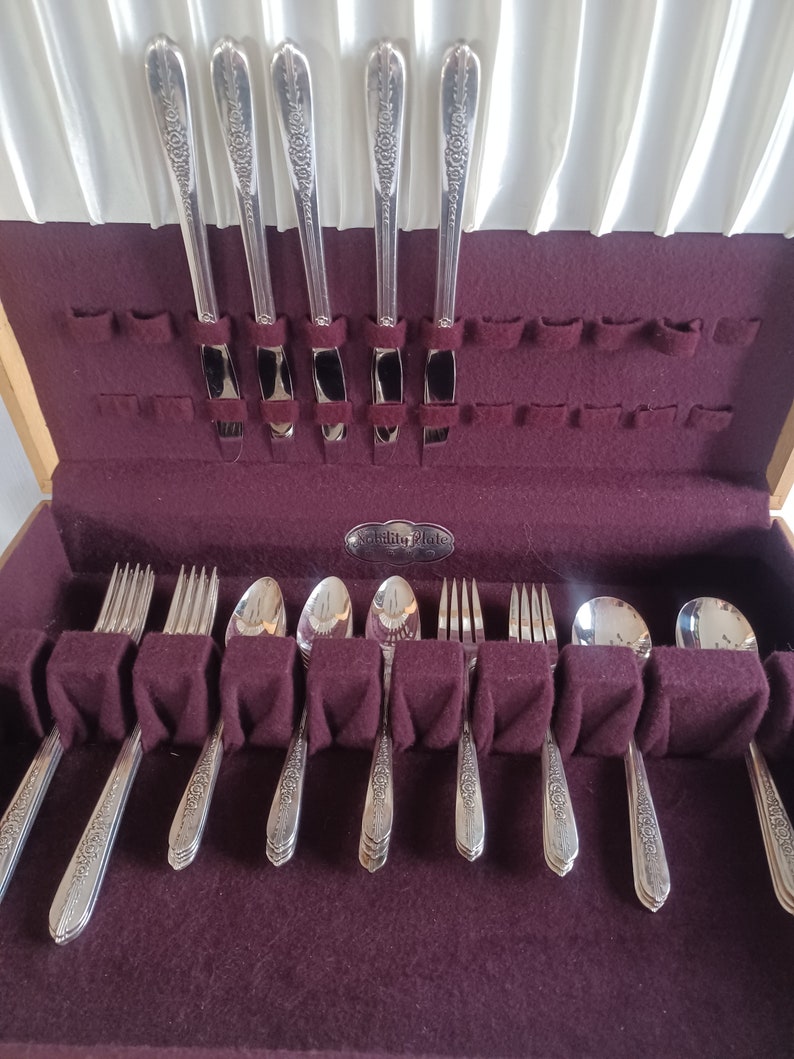 Silverplate Flatware. Nobility Plate Royal Rose Pattern Etsy
