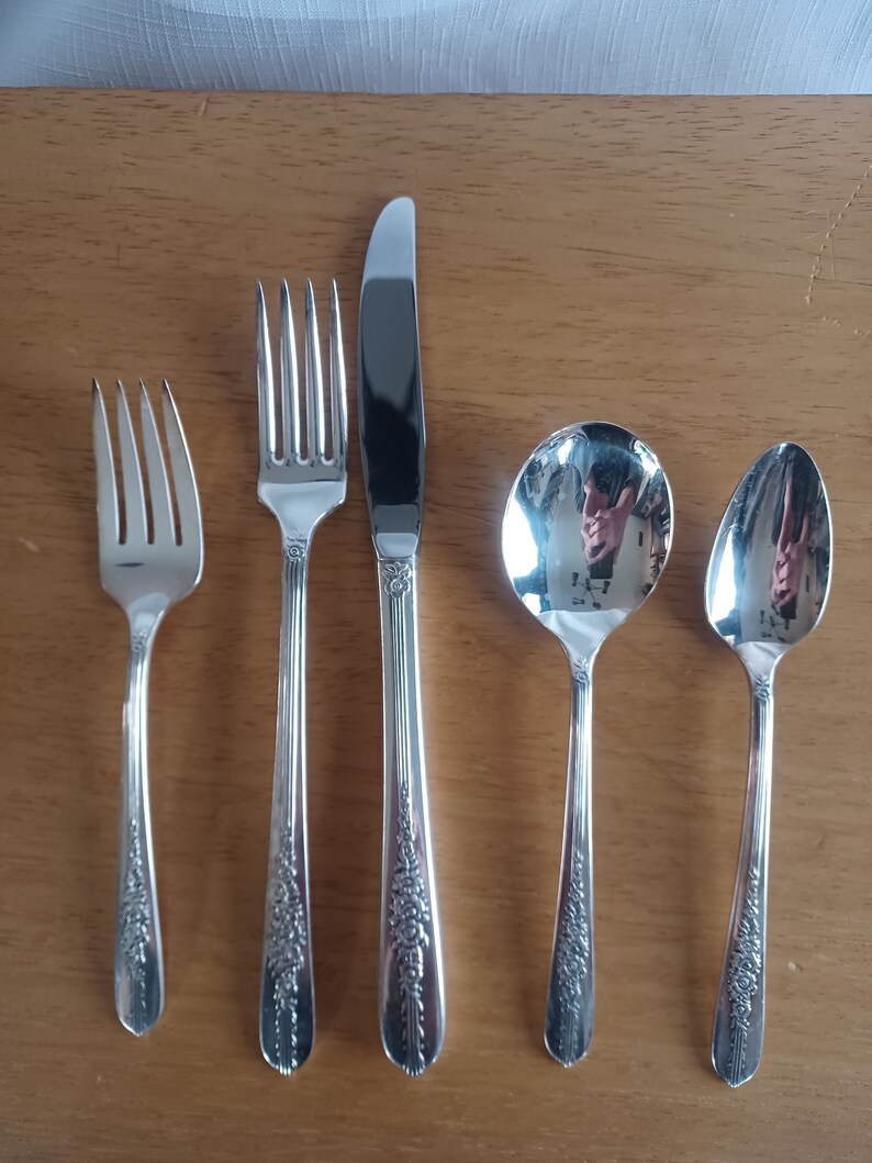 Silverplate Flatware. Nobility Plate Royal Rose Pattern Etsy