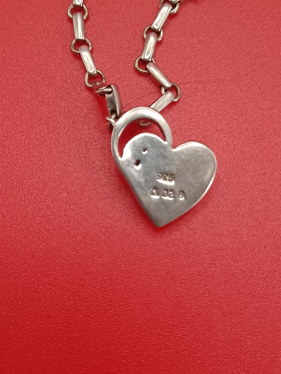 Sterling bracelet and heart charm - image 4