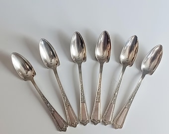 Antique A S CO Dorset pattern silverplate fruit spoons