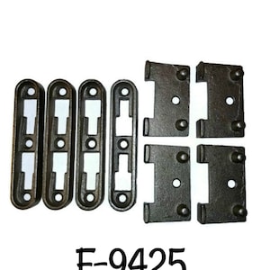 Antique Style 5 3/8" Bed Rail Hooks - Bed Rail Fasteners - Set of Four Cast Iron Antique Bed Frame Hooks