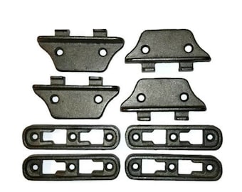 Set of Four 4" Cast Iron Antique Style Bed Rail Hooks - Bed Rail Fasteners  Antique Bed Frame Hooks