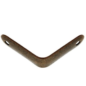 Trunk Edge Clamp - Antique Brass Plated Stamped Steel TRUNK KNEE CLAMP