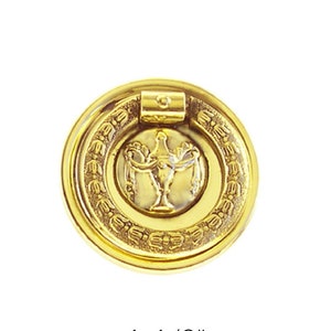 Drawer Pull- Hepplewhite/Sheraton Style Stamped Brass &quot;Urn&quot; Round DRAWER PULL
