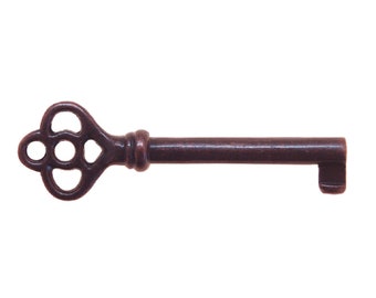 Antique Style Furniture Key – Brass Patina Replacement Blank Key
