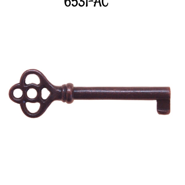 Antique Key Copper Finish - Antique Style  Vintage Key for Furniture Pieces