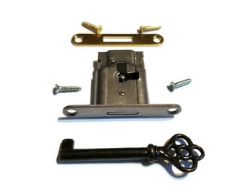 Full Mortise Drawer Lock With Strike Plate and Key for Furniture Drawer Door Lock