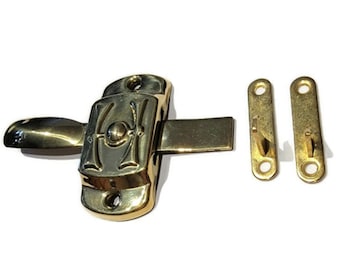 Brass Latch - Stamped Brass Hoosier "H" Style - Hoosier Cabinet