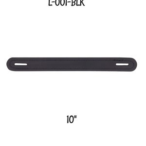 10&quot; Trunk Handle - Economy Grade Black Leather Trunk Handle with Slots