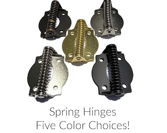 Spring Hinge - Full surface hinges with spring 5 finishes - Sold by the pair