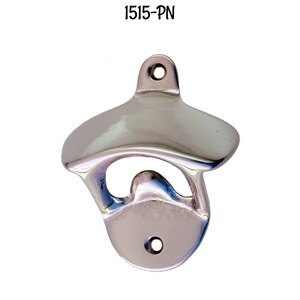 Bottle Opener Polished Nickel Plated cast brass Traditional bottle opener for kitchen or bar.
