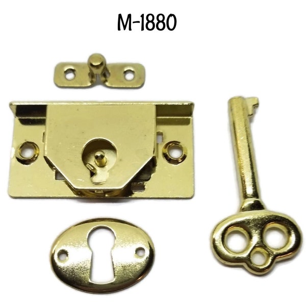 Brass Plated Steel Economy Half MORTISE CHEST LOCK with Key