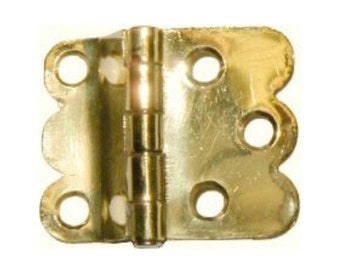 Brass Hinge - Stamped Brass Napanee Style CABINET HINGE with 3/8" Offset -Napanee Cabinet Hinge