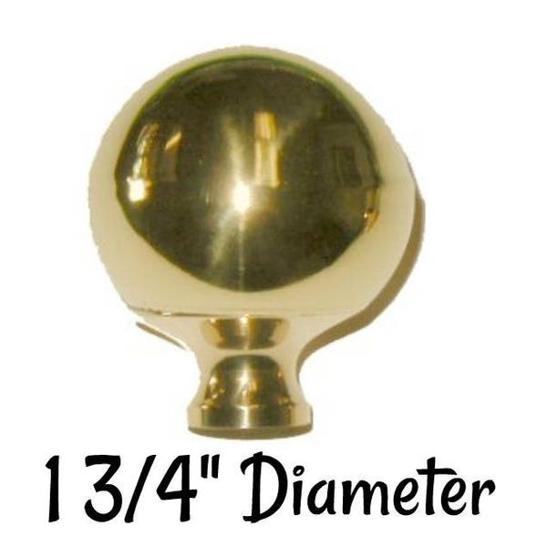 Brass Bed Ball- Brass Bed Finial - Brass Finial Available in two sizes