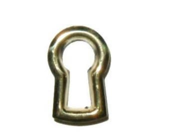 Key Hole Cover- Stamped Brass KEYHOLE INSERT