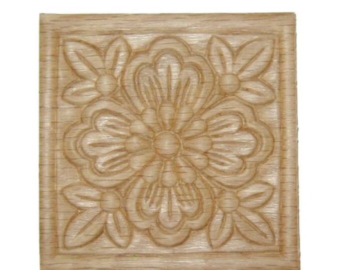 Furniture Ornament Pressed Oak Veneer Wood Applique, Furniture