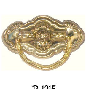 Drawer Pull - "Stamped Brass Depression Era SINGLE POST PULL