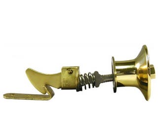 Latch - Cast Brass PUSH BUTTON Cabinet catch/Knob