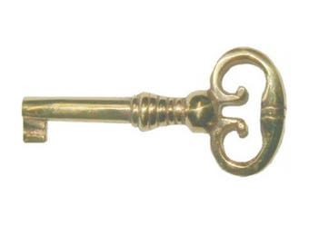 Key - Polished Cast Brass KEY for your vintage pieces, crafts or projects.