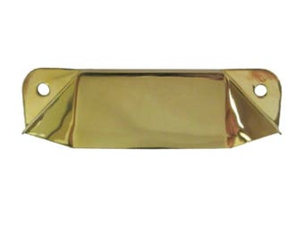 Tiroir Poubelle Pull - Laiton poli estampé Type de bac de style victorien - Bac de cuisine - Bac de rangement - Armoire Hoosier
