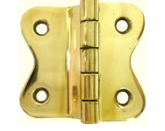 Brass Hinge - Stamped Brass Hoosier Style CABINET HINGE with 3/8" Offset- Hoosier Cabinet Hinge