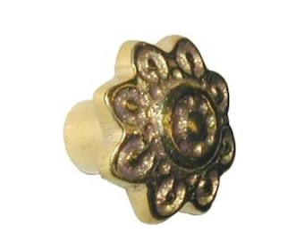 Brass Knob -  Victorian Style Cast Brass SMALL DRAWER KNOB