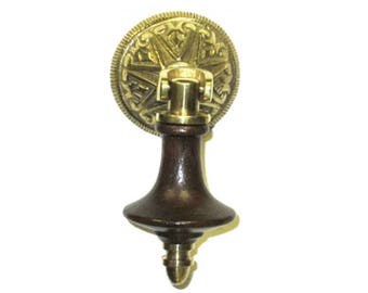 TEARDROP PULL SINGLE POST BW-1272 EASTLAKE STYLE WALNUT WOOD