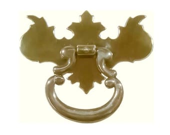 Drawer Pull - Polished Brass Early American Style SINGLE POST PULL
