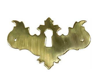 Key Hole Cover- Polished Brass Early American Style KEYHOLE COVER