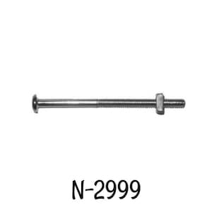 Knob Bolt  2 9/16&quot; - Nickel or Brass Plated Knob Bolt -  Brass plated Bolt - Nickel Plated Bolt- Replacement Knob Bolt for Glass Knobs