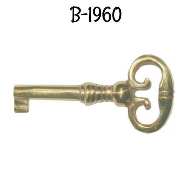 Key - Polished Cast Brass KEY for your vintage pieces, crafts or projects.