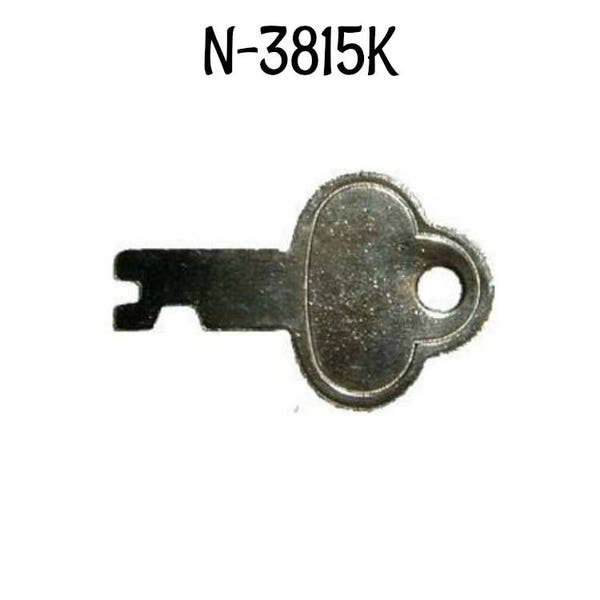 Trunk Key - Nickel Plated Steel Replacement Key - Antique Lock Key