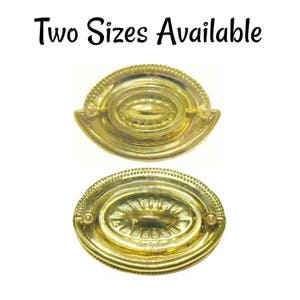 Drawer Pull- Hepplewhite/Sheraton Style Stamped Brass Oval DRAWER PULL