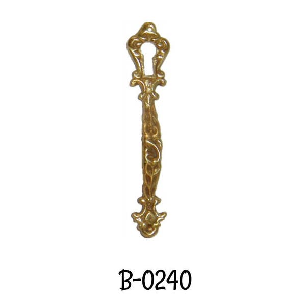 Key Hole Cover- Cast Brass Victorian Style KEYHOLE PULL with Mounting Bolt