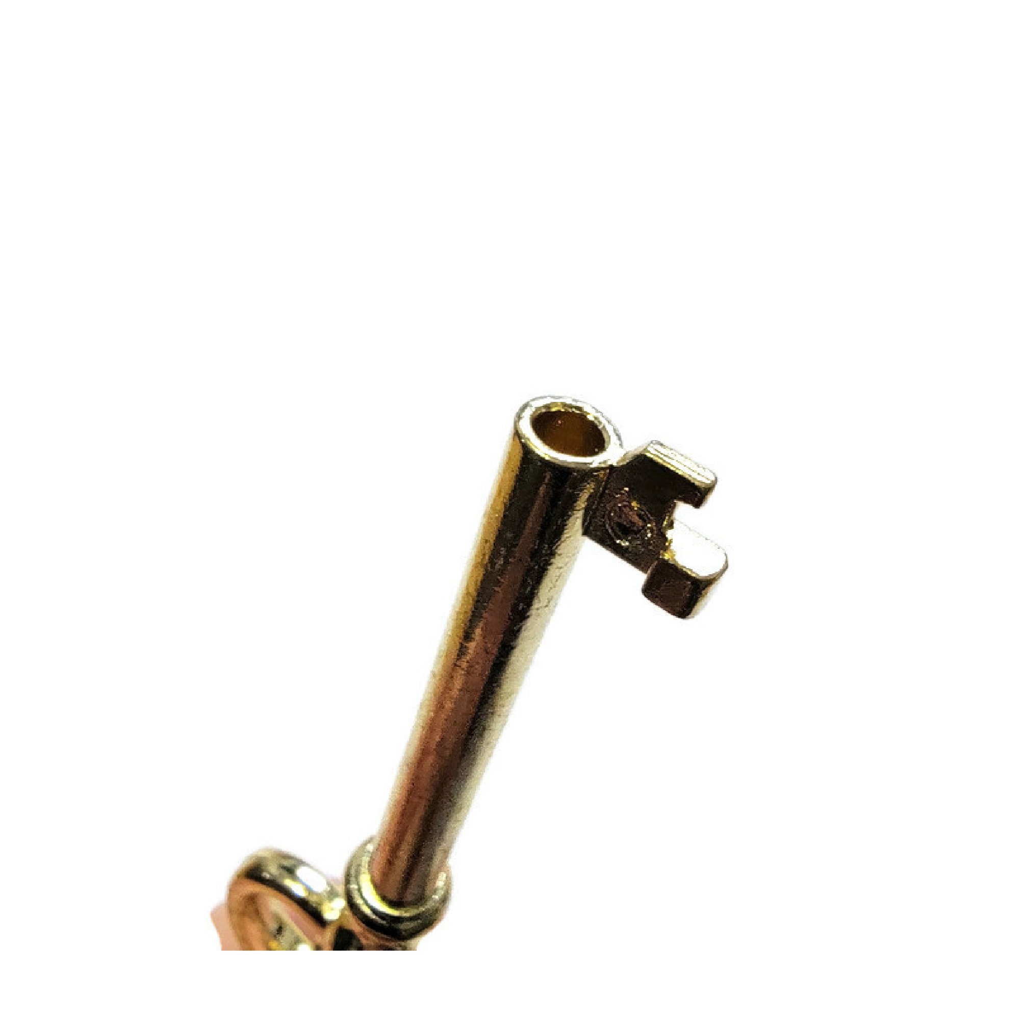 Furniture Style Key Key Brass Plated Polished Skeleton Antique 
