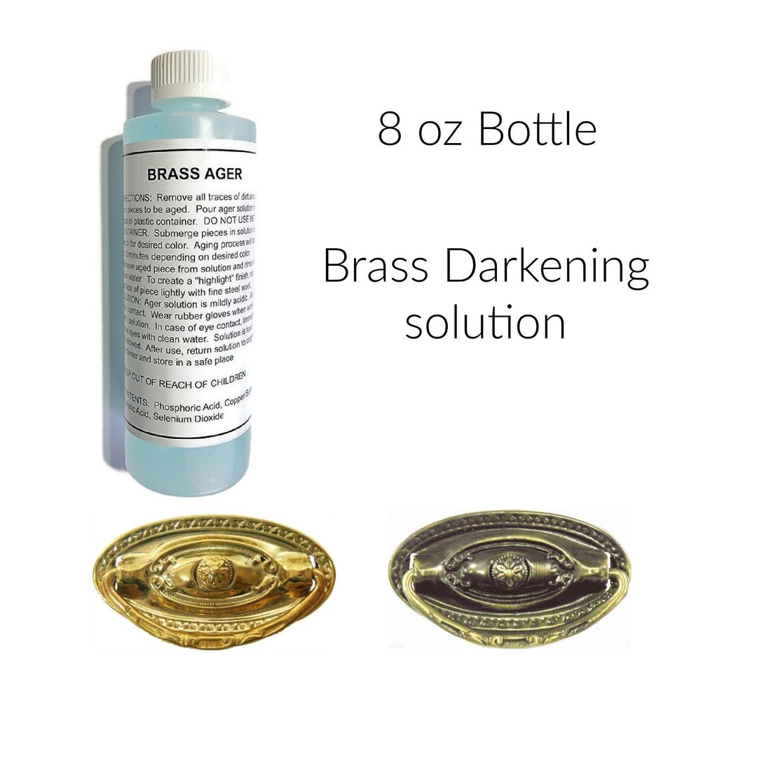 Brass Darkening Solution Brass Patina Metal Ager 8 Ounce Etsy