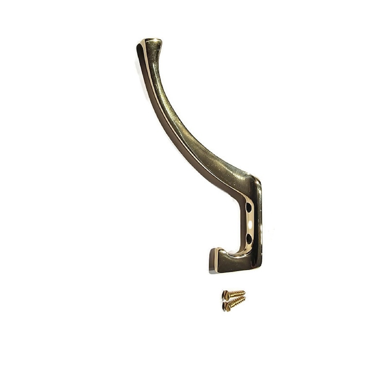 Coat Hook Mission Style Cast Brass Front Mount COAT HOOK Etsy