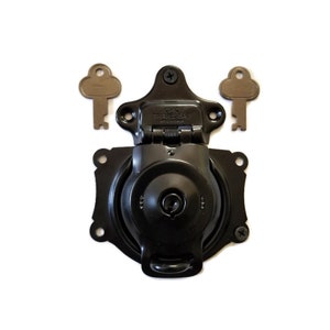 Trunk Lock - Black powder coated  Flush Mount Trunk Lock with Keys