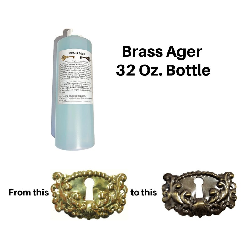 Brass Darkening Solution Brass Patina Metal Ager 32 Ounce Bottle Etsy