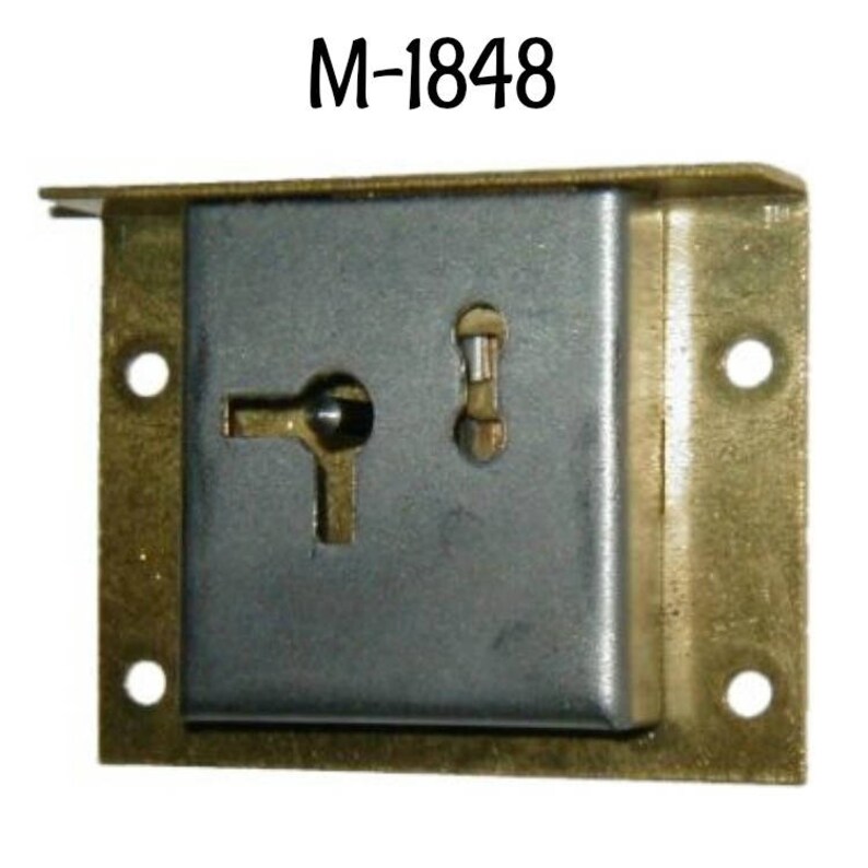 Half Mortise Lock with Key Brass and Steel Antique Style Etsy