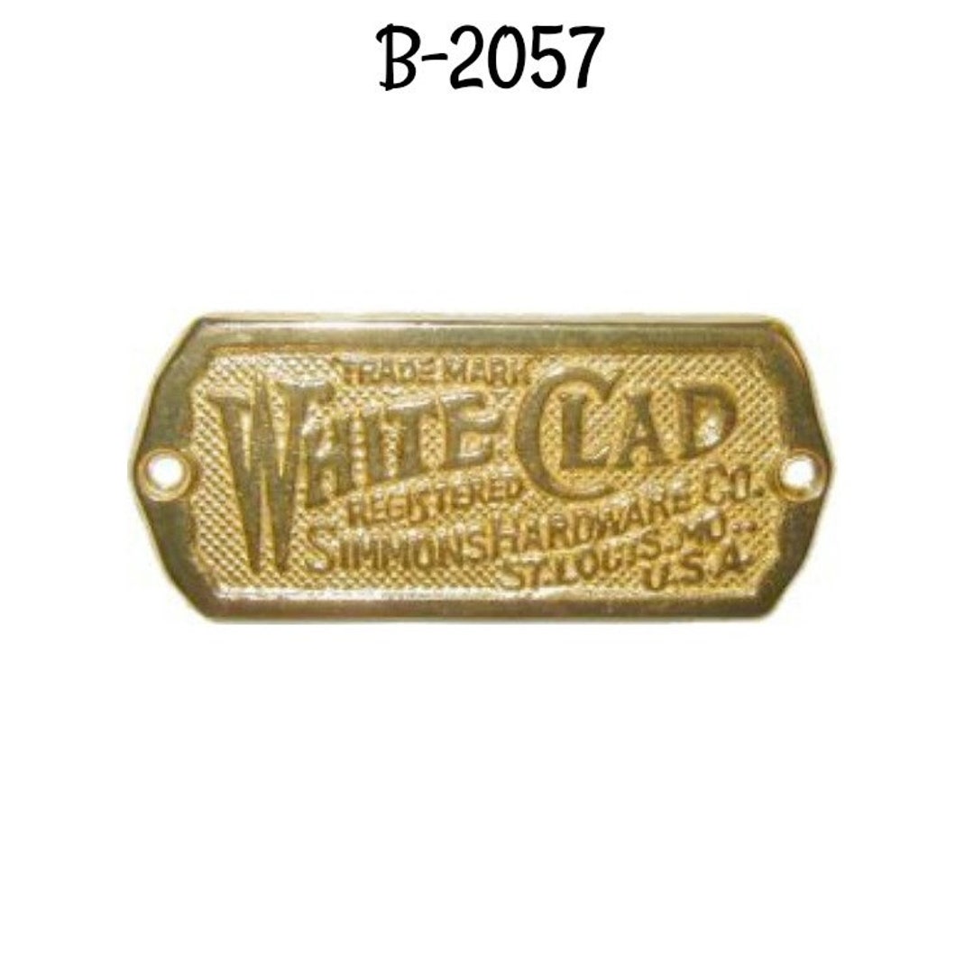 Ice Box Nameplate White Clad Ice Box Name Plate Cast Brass Etsy